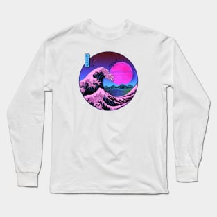 Kanagawa Retro Waves Long Sleeve T-Shirt